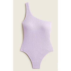J.Crew $118 Textured One Shoulder One Piece Swimsuit Dusty Mauve Size 22 BE716